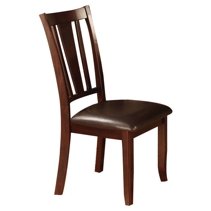 18.5'' H Faux Leather Upholstered Pine Side Chair