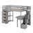 Loft Bed With Storage Drawers ,Desk And Stairs, Wooden Loft Bed With Shelves-73775541