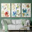 «Color of Summer I», ensemble de 3 reproductions encadrées sur toile-91886826-91886825