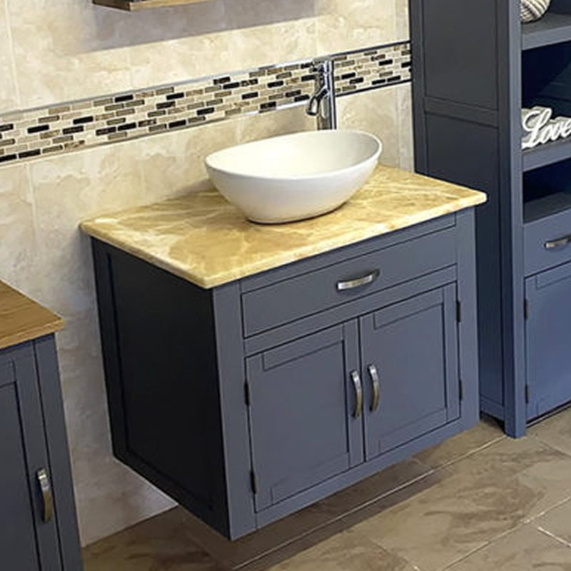 Bovey 750mm Single Bathroom Vanity with Vessel Ceramic Basin