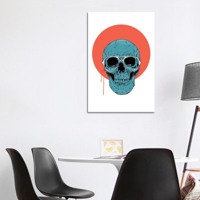 Blue Skull by Balazs Solti - Wrapped Canvas Gallery-Wrapped Canvas Giclée