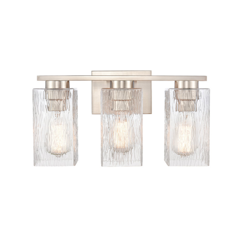 Éclairage de coiffeuse à intensité variable Baring, Nickel satiné, Incandescent