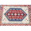 Tapis turc tissé à la main dans un style rétro avec un motif complexe idéal pour le salon et la chambre à coucher