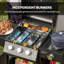 Outsunny 3 - Burner Freestanding Propane 11600 BTU BTU Gas Grill with Side Burner and Cabinet