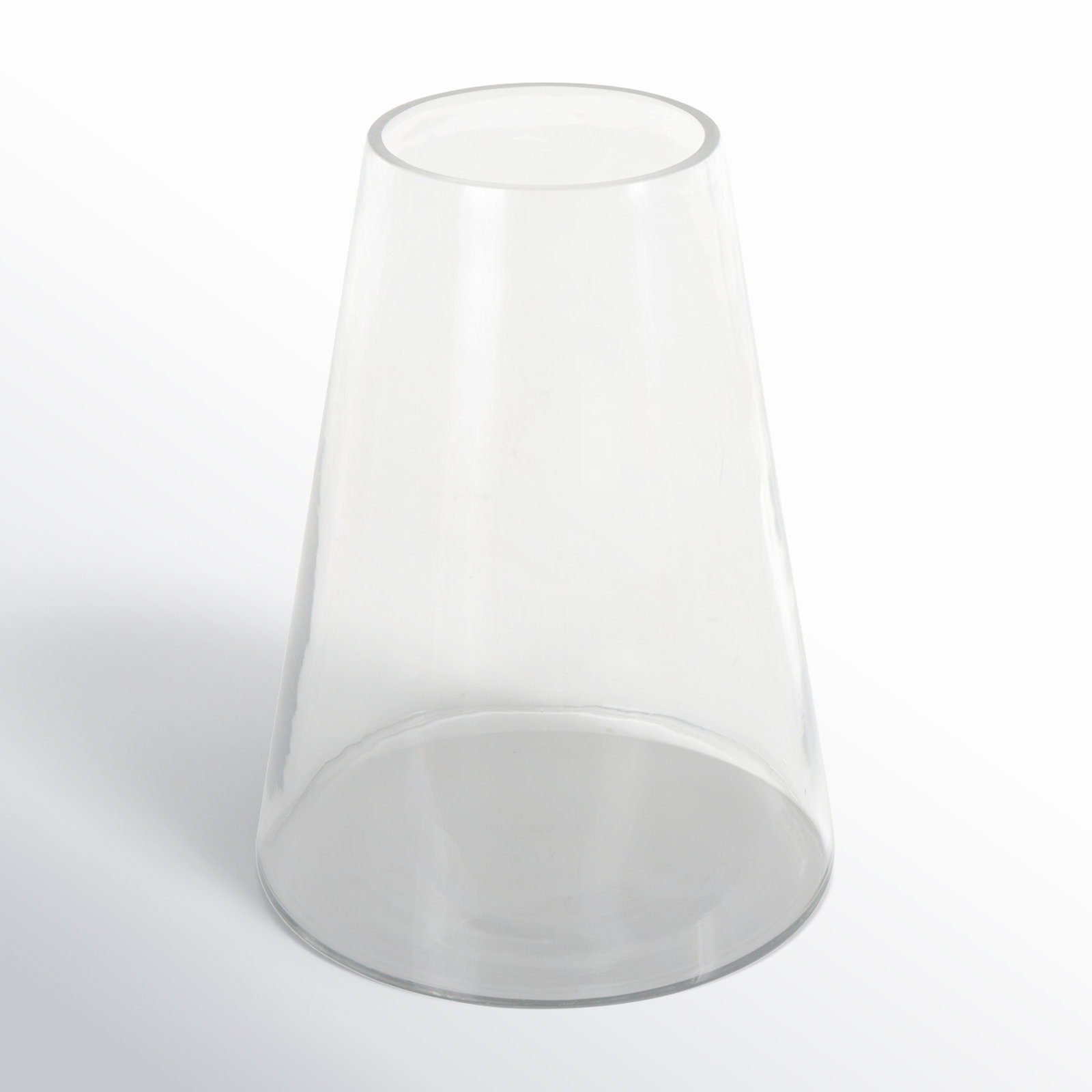 Cole And Grey Glass Cone Shaped Vase (Size: 11.6"H x 8.85"W x 8.85"D)