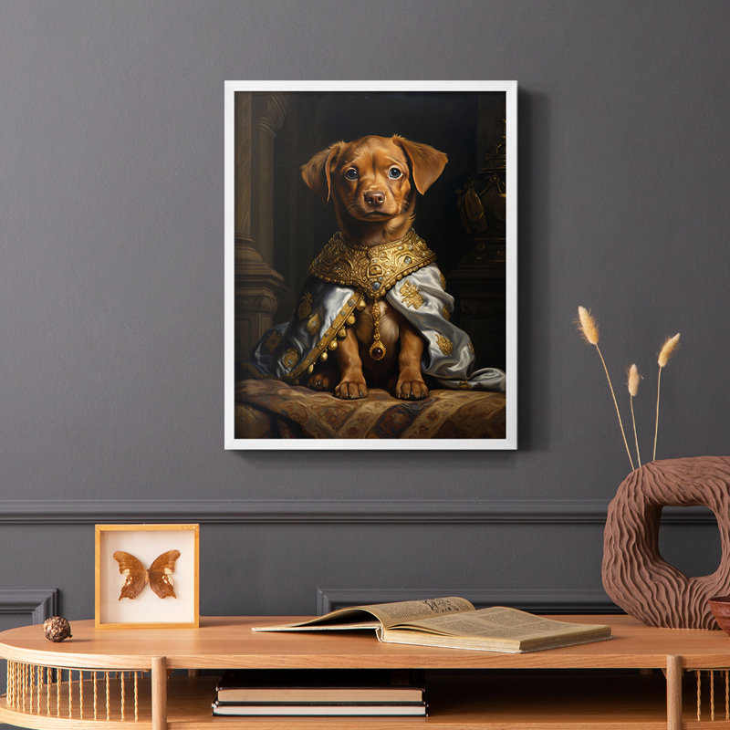 ANIMALS Series CXC - reproduction encadrée de qualité supérieure - prête à être accrochée - aucun clou requis, Blanc