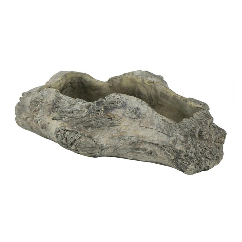 Jardinière en ciment 16 po x 9 po x 5,5 po Haven, H 6 po x l 16 po x P 9 po