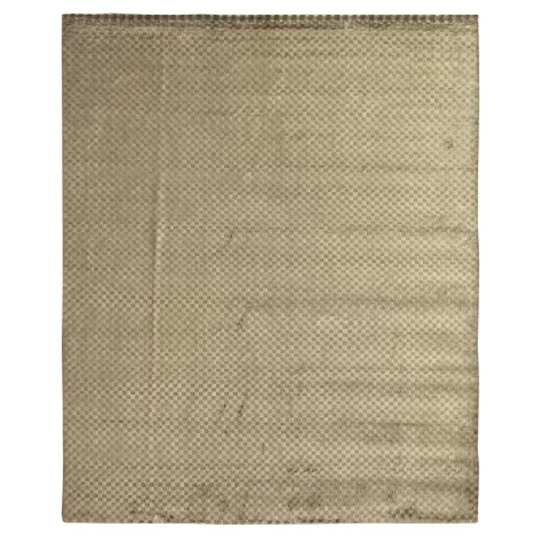 Bubble Checkered Area Rug in Beige