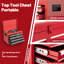 Rangement amovible rouge pour 5 outils avec doublure - et mécanisme de verrouillage pour armoire de garage à roulettes - atelier très utilisé-997340397