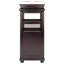 Chariot-bar de 35,4 po de largeur avec rangement pour bouteilles de vin Meidinger
