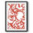 Red Brush Floral II -Framed Print