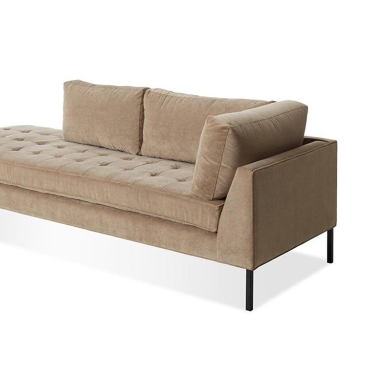 Élégante chaise en bouleau de velours, Orienté à droite