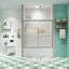 Porte de douche de baignoire, porte coulissante, avec verre trempé de 1/4 po 56-60 po x 58 po-114613459