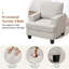 Fauteuil rembourré avec rangement intérieur pour accoudoirs-448415066