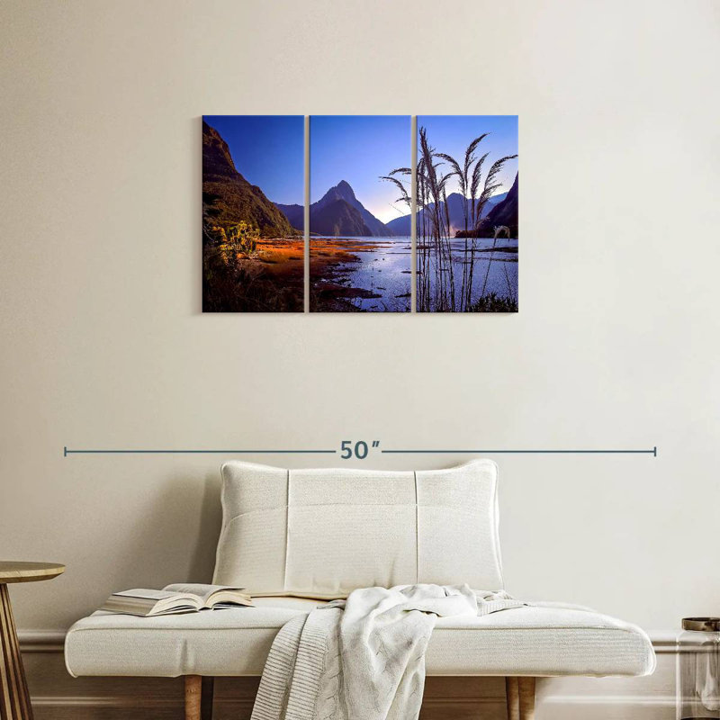Milford Sound, lever du jour, H 20 po x l 33 po