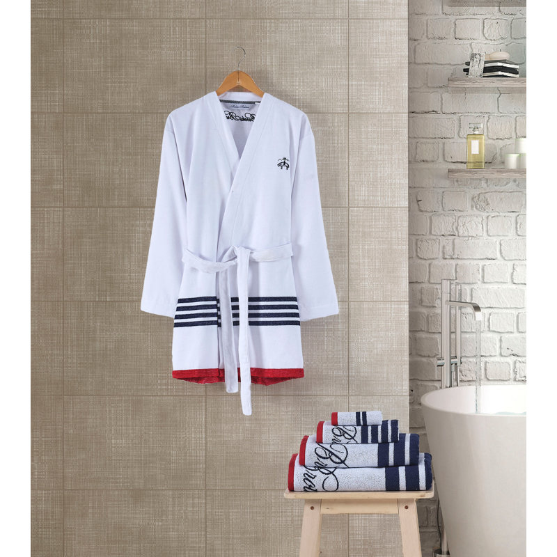 Peignoir 100% coton cheville, Blanc