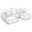 Canapé modulaire en L de 108 po Hornbeck faisant face à la droite avec méridienne et repose-pieds Hornbeck-129105774