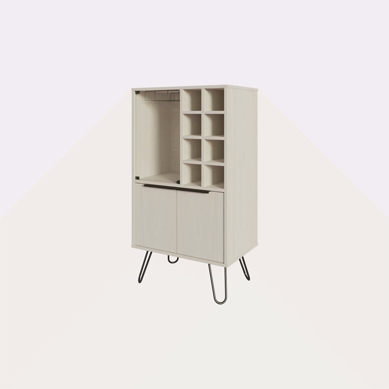 Bar Cabinet With Glass Rack And Wine Storage