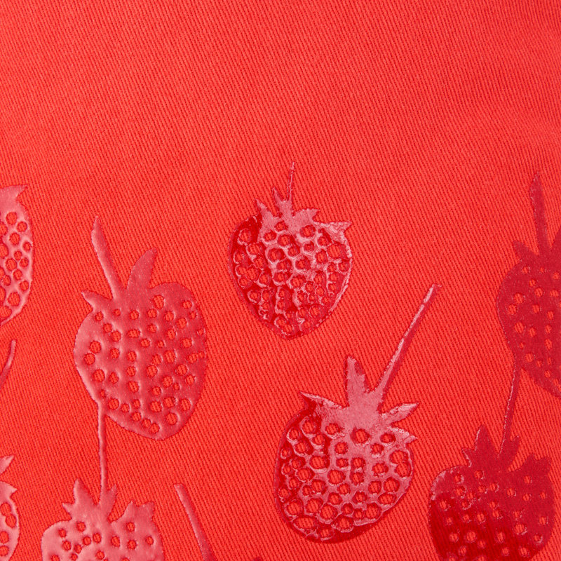 FIESTA Falling Strawberries Oven Mitt, Scarlet Red, 7"x13"