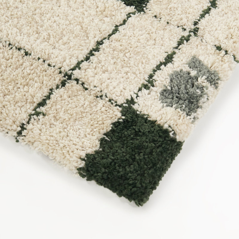 Tapis vert / beige Hargraves, Rectangle 5 pi 3 po x 7 pi