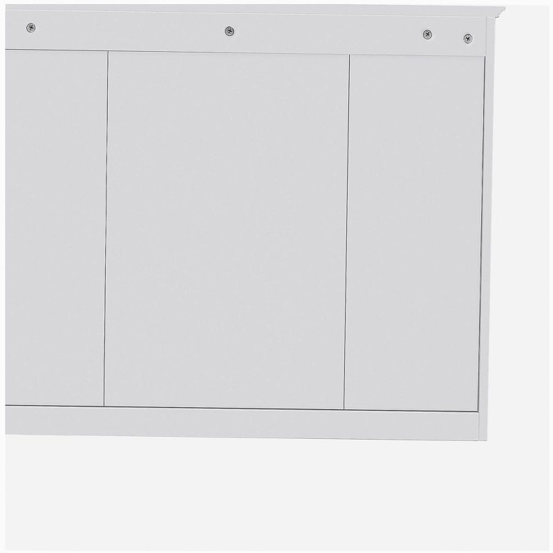 Armoire de salle de bain murale avec miroir 35 po x 27,5 po, Blanc