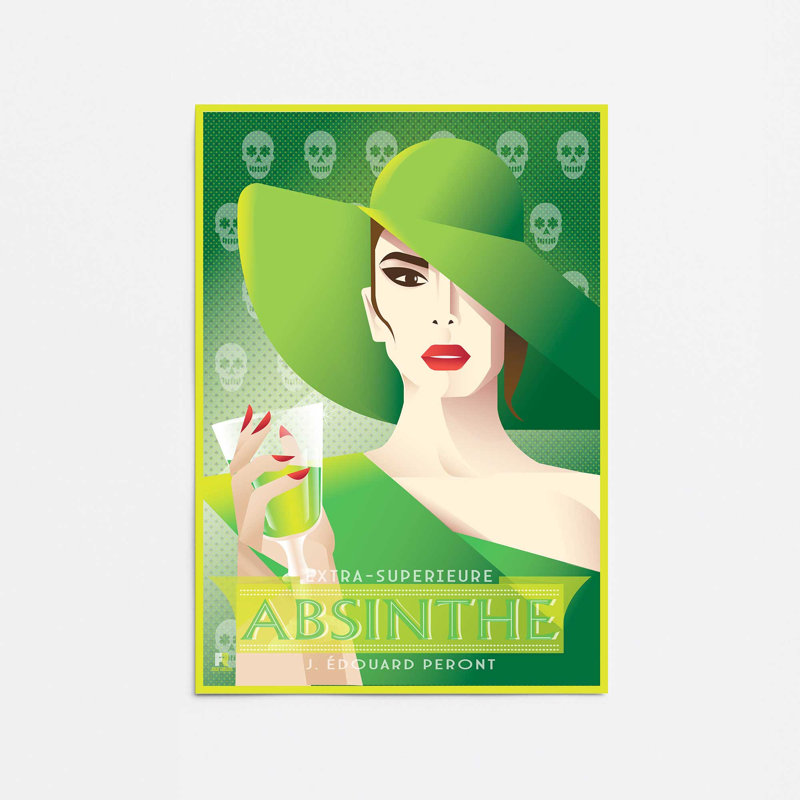 «Absinthe Reverie», reproduction d'art, H 10 po x l 8 po, Ne s’applique pas, Impression sans cadre