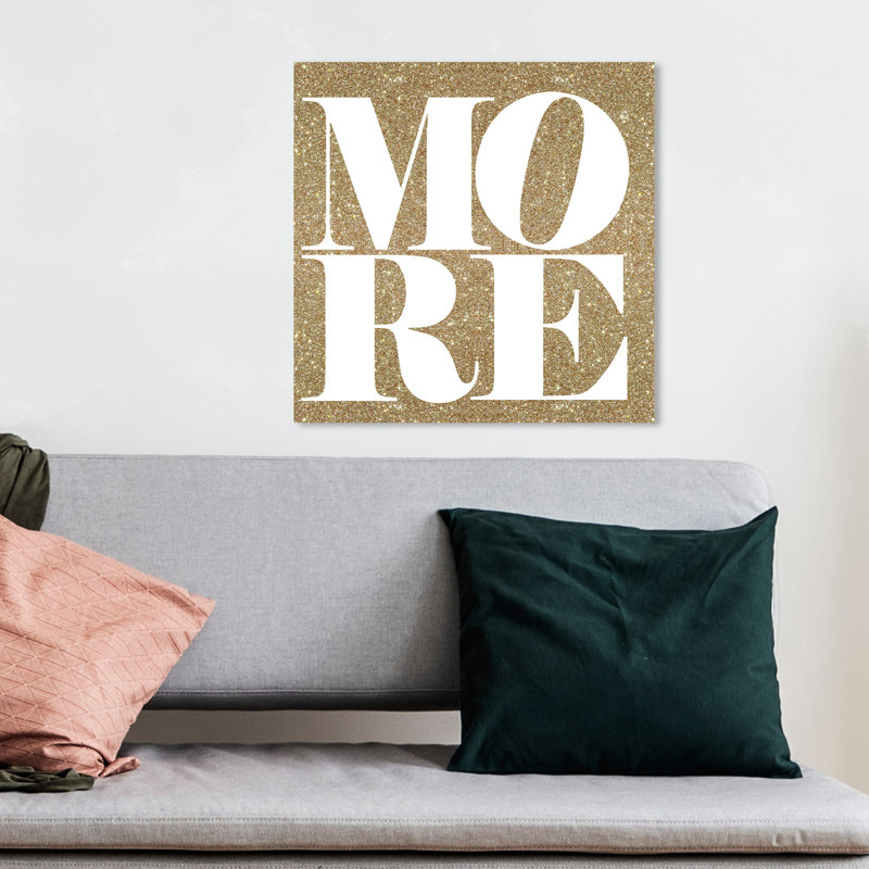 More Love Glitter - Art textuel, H 12 po x l 12 po