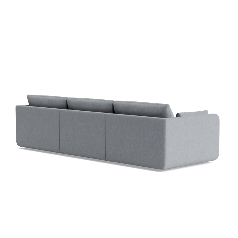 Eva Sofa With Chaise (116"), Performance Weave - Zinc