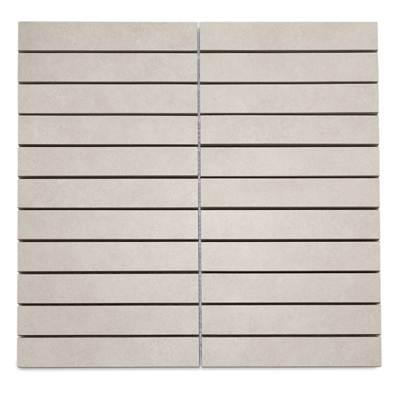 Carreau de mosaïque pour mur et plancher en béton 1 po x 6 po Foundry, Taupe