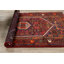 Tapis rouge en laine noué à la main de conception unique 3 pi 3 po x 4 pi 10 po Gregale