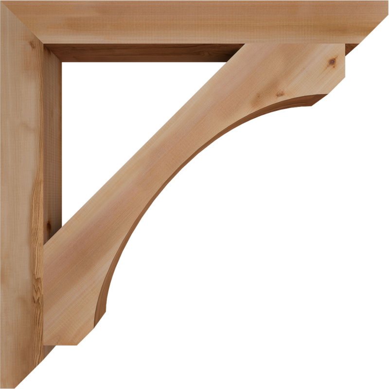 Support en bois / corbeau, Cèdre rouge de l'Ouest (lisse), H 36 po x l 3,5 po x P 36 po