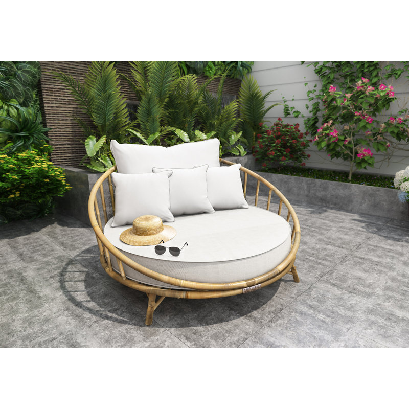 Ventimiglia Bamboo Outdoor Lounge Chair, Natural