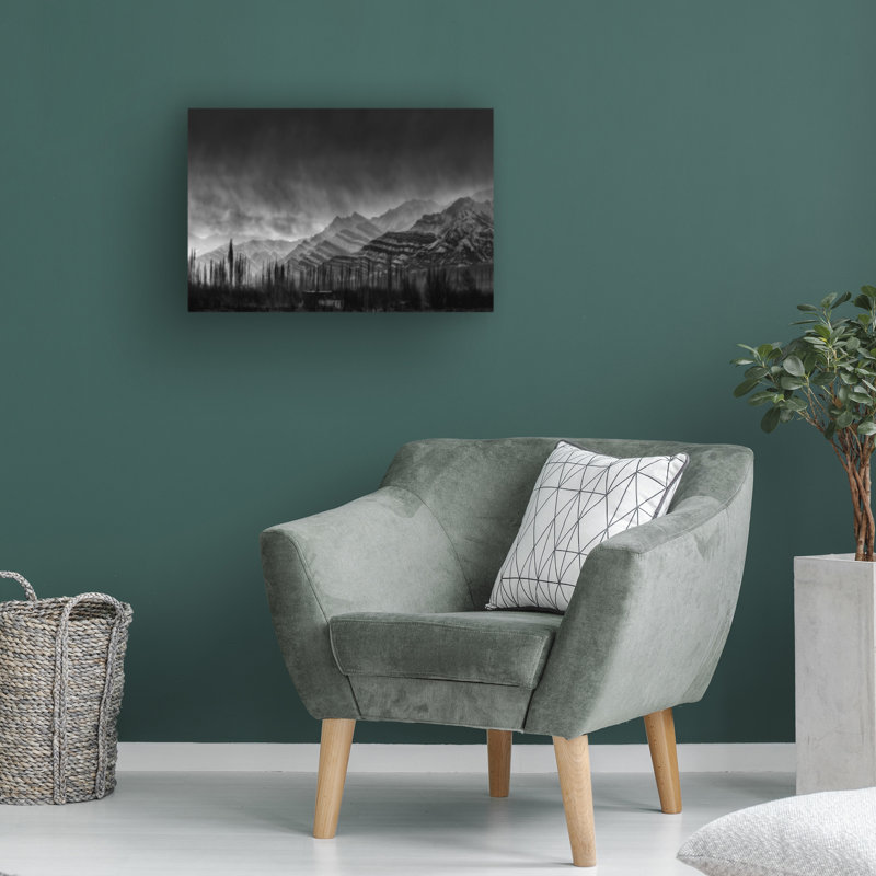 Art sur toile, montagnes de zèbres, H 16 po x l 24 po