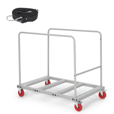 Heavy Duty Drywall Panel Dolly Cart-lbs Capacity-Collapsible Steel Utility Trolley 5inch Gray