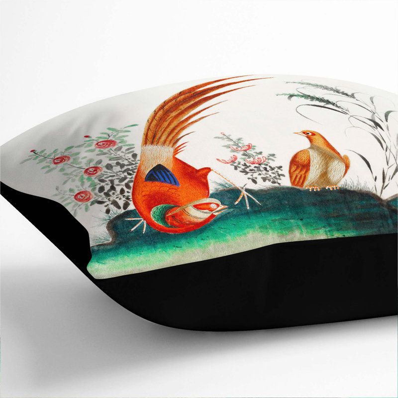 Square Throw Cushion, Black, 40cm H x 40cm W x 15cm D