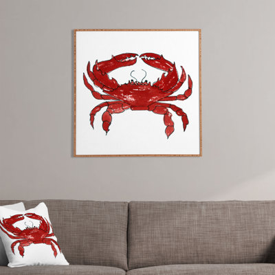 Crabe, reproduction d’art encadrée