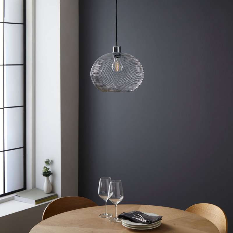 1 - Light Pendant, Polished Chrome Plate