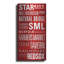 Latitude City «Star City Text» par Art Licensing Studio, art mural en métal-411661828