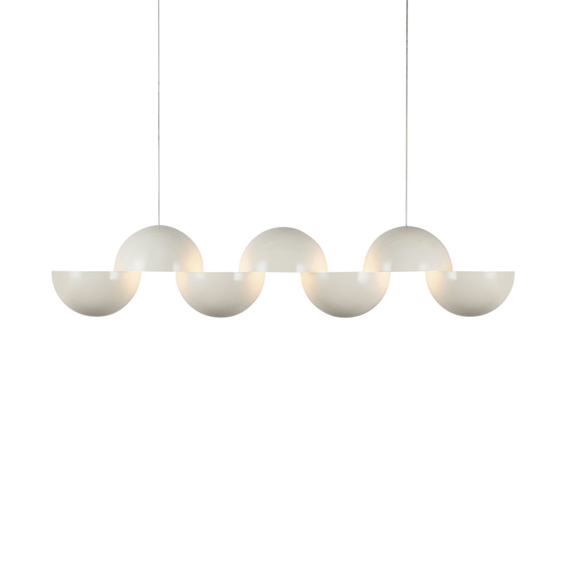 Void 41-in Black dimmable LED Linear Pendant, White