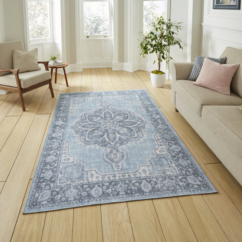 Vintage Look Digitally Printed Area Rug, Rectangle 122 x 170 cm