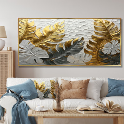 Clorene Golden Plams Midnight Collage II - Palms & Palm Trees Wall Art