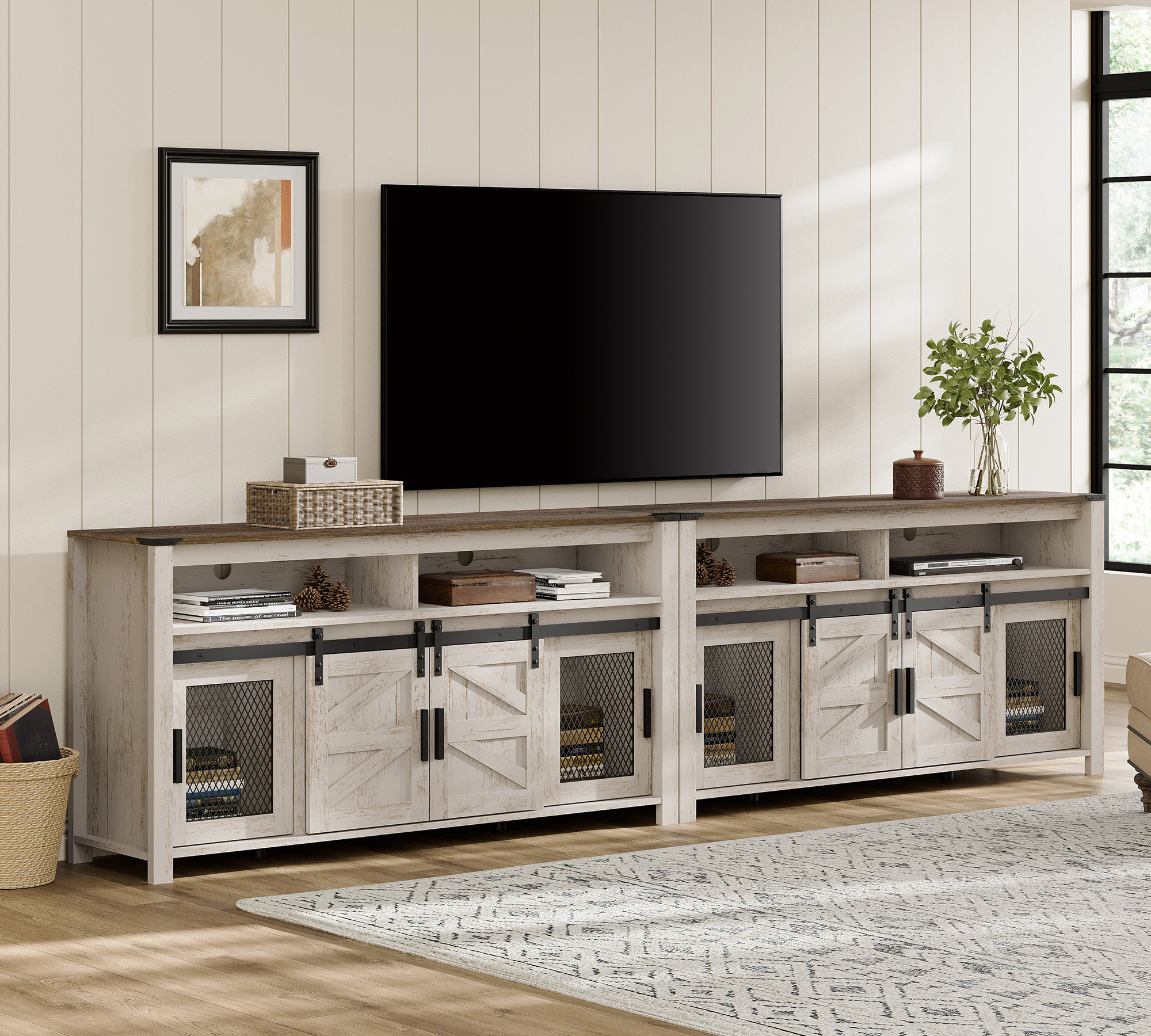 Wade Logan® Cainin 118'' W TV Stand & Reviews | Wayfair