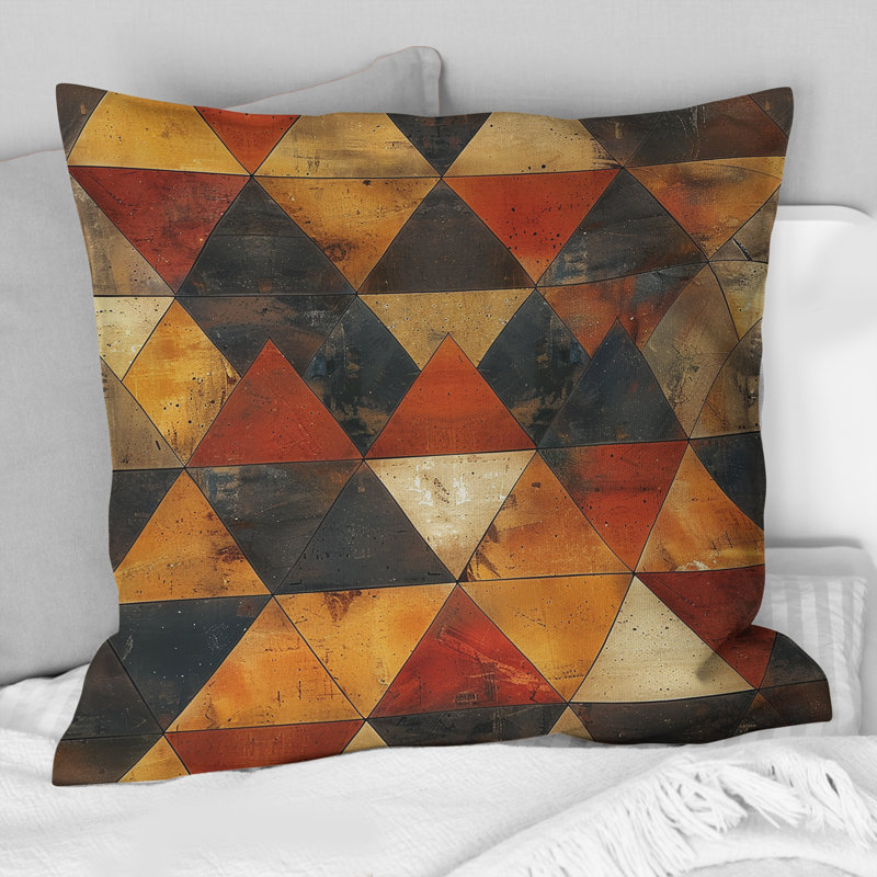 Triangle - Coussin Glam, H 16 po x l 16 po