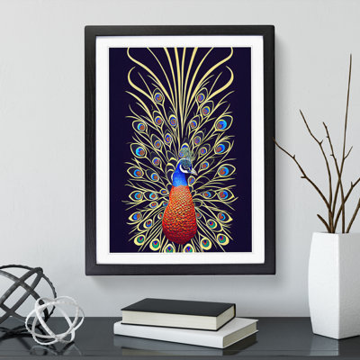 Fascinating Peacock No.1 - Framed Print