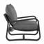 Chaise Sling Blaire revêtue de tissu gris anthracite avec structure en métal