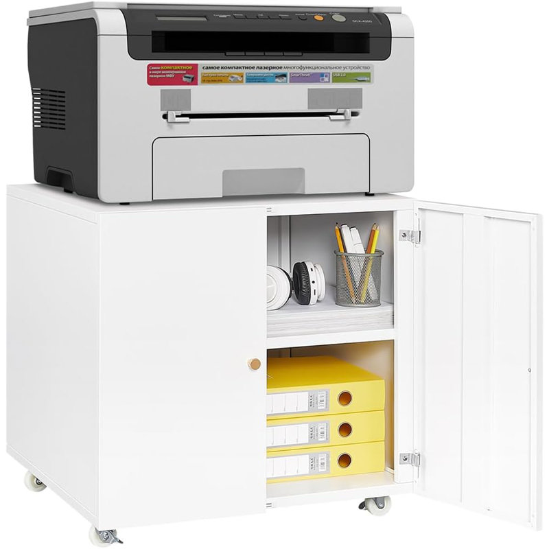 60cm H x 60cm W Printer Stand, White