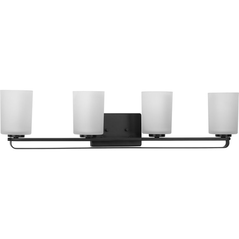 4 - Light Dimmable Vanity Light, Matte Black