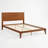 Mid-Century Modern Bamboo Platform Bed - No Box Spring Needed, Wood Slat Metal Support, Easy Assembly-395027727-376953072