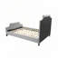 Upholstered Bed wth 37"Tall Headboard