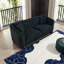 Canapé Chesterfield classique capitonné à trois places avec garniture cloutée et confort profond-1621291649